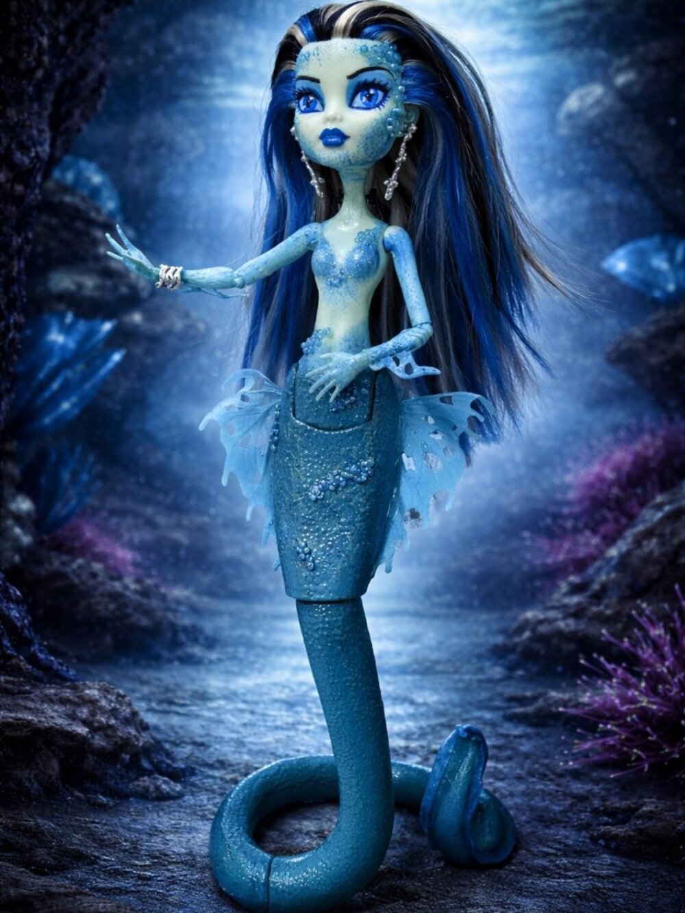 OOAK doll monster high Frankie - Siren